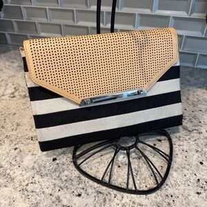 Stella & Dot Striped Clutch